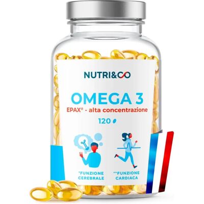 Nutri&Co Oméga 3 120 Capsules - Huile de Poisson Sans Odeur - Fabriqué en France - Publicité Nutri&Co Oméga 3 120 Capsules - Huile de Poisson Sans Odeur - Fabriqué en France - Publicité