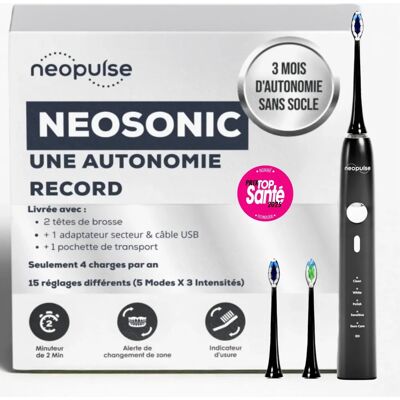 Brosse à dents électrique sonique noire NEOPULSE - Brosse Brosse à dents électrique sonique noire NEOPULSE - Brosse