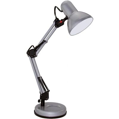 Lámpara de Escritorio Metálica Gris Ajustable - Luz de Oficina Lámpara de Escritorio Metálica Gris Ajustable - Luz de Oficina