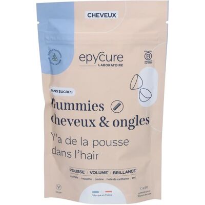 Gummies Cheveux & Ongles Epycure - Favorise Croissance & Résistance - Publicité Gummies Cheveux & Ongles Epycure - Favorise Croissance & Résistance - Publicité