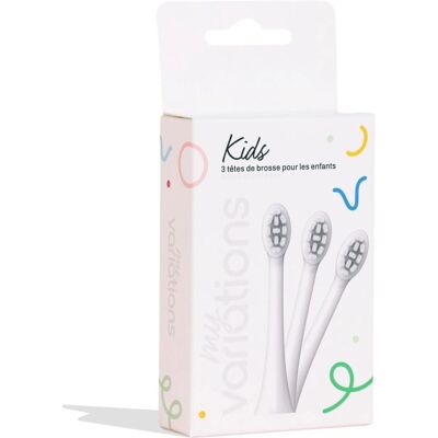 Pack de 3 têtes de brosse à dents pour enfants - My Variations - Publicité Pack de 3 têtes de brosse à dents pour enfants - My Variations - Publicité