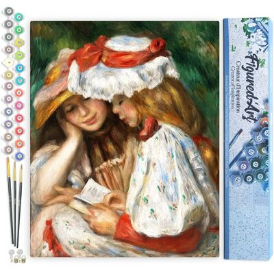 Figured ART - DVĚ DÍVKY PŘI ČTENÍ, Renoir bez rámu 40 x 50 cm - Painting by numbers kit - Publicité Figured ART - DVĚ DÍVKY PŘI ČTENÍ, Renoir bez rámu 40 x 50 cm - Painting by numbers kit - Publicité