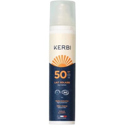 Kerbi Crème solaire SPF50 Bio 100 ml - Protection solaire - Publicité Kerbi Crème solaire SPF50 Bio 100 ml - Protection solaire - Publicité