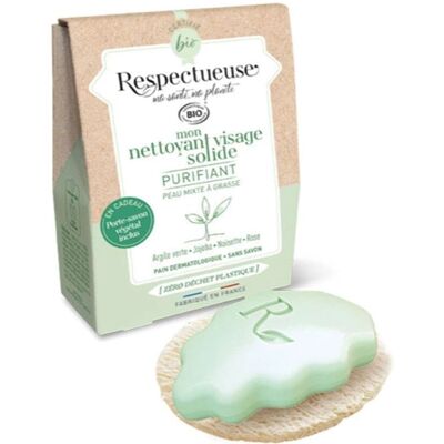Respectueuse Bio Fester Gesichtsreiniger - Reinigend, 35g + Pflanzlicher Seifenspender Respectueuse Bio Fester Gesichtsreiniger - Reinigend, 35g + Pflanzlicher Seifenspender