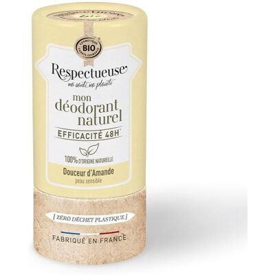 Respectueuse Bio Natürliches Mandel Deodorant - Empfindliche Haut 50g Respectueuse Bio Natürliches Mandel Deodorant - Empfindliche Haut 50g