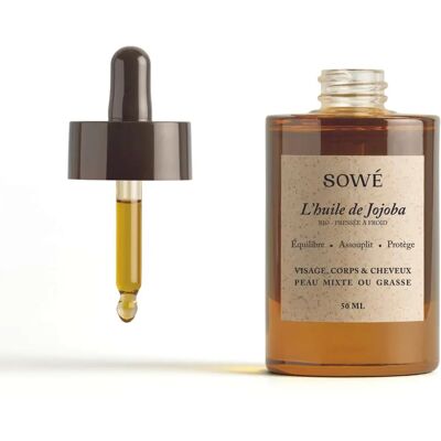 Aceite de Jojoba Orgánico SOWÉ Botanic Lab - 50ml para rostro y cuerpo Aceite de Jojoba Orgánico SOWÉ Botanic Lab - 50ml para rostro y cuerpo