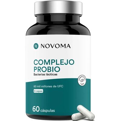 Novoma Probiotiques 6 Souches 60 Gélules - Complément Alimentaire - Publicité Novoma Probiotiques 6 Souches 60 Gélules - Complément Alimentaire - Publicité