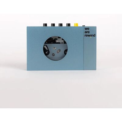 Lecteur de cassette portable We Are Rewind - Bleu - Publicité Lecteur de cassette portable We Are Rewind - Bleu - Publicité