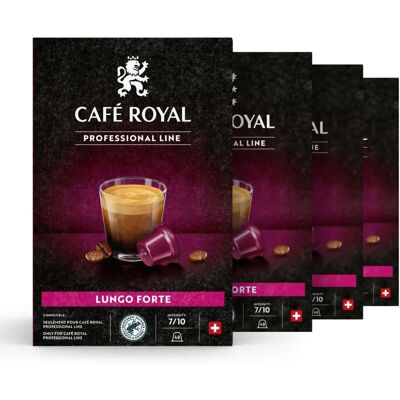 Café Royal Pro - Lungo Forte - 4 x 48 - pour machines Café Royal Pro - Capsules - Publicité Café Royal Pro - Lungo Forte - 4 x 48 - pour machines Café Royal Pro - Capsules - Publicité