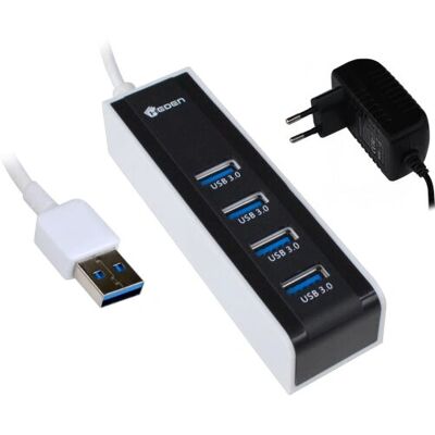 Heden HUBUSB3E4A Hub USB 3.0 Noir Blanc - Publicité Heden HUBUSB3E4A Hub USB 3.0 Noir Blanc - Publicité