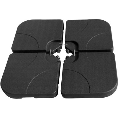 Happy Garden Schirmständer - 4 Quader - Schwarz Happy Garden Schirmständer - 4 Quader - Schwarz