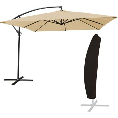 Parasole carré beige Happy Garden PAR545C-C - Parasole de patio - Publicité Parasole carré beige Happy Garden PAR545C-C - Parasole de patio - Publicité