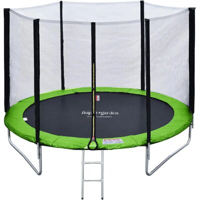 Happy Garden - Trampoline réversible vert/bleu 245cm - Pack sécurité - Publicité Happy Garden - Trampoline réversible vert/bleu 245cm - Pack sécurité - Publicité