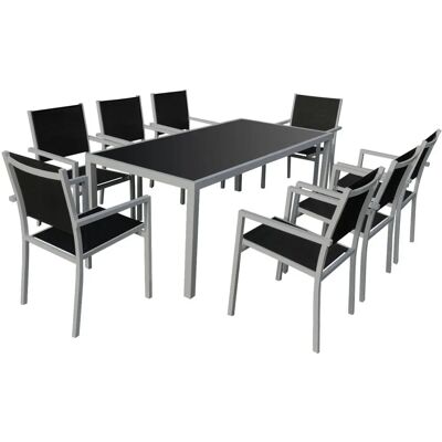 Ensemble de Mobilier Extérieur Happy Garden - Moderne, Résistant UV, 8 Places - Publicité Ensemble de Mobilier Extérieur Happy Garden - Moderne, Résistant UV, 8 Places - Publicité