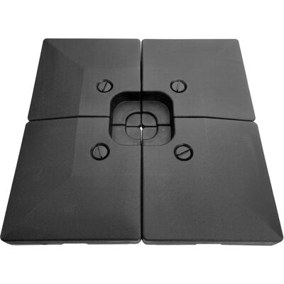 Happy Garden Juego de 4 losas cuadradas de plástico - Negro Happy Garden Juego de 4 losas cuadradas de plástico - Negro