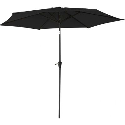 Happy Garden Hapuna Ombrello rotondo nero 2,70m Happy Garden Hapuna Ombrello rotondo nero 2,70m