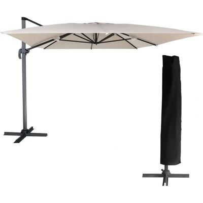Parasol rectangulaire beige Happy Garden MOLOKAI - Publicité Parasol rectangulaire beige Happy Garden MOLOKAI - Publicité