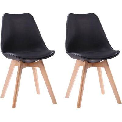 Sedie da esterno Happy Garden NORA - Set da 2 design scandinavo nero Sedie da esterno Happy Garden NORA - Set da 2 design scandinavo nero