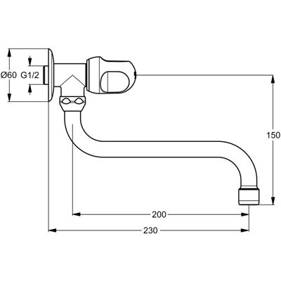 Válvula de pared Ideal Standard B2045AA - Válvula de pared Válvula de pared Ideal Standard B2045AA - Válvula de pared