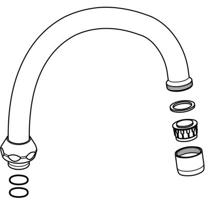 Ideal Standard B960416AA Chroom Uitloop - Wasbak Kraan Ideal Standard B960416AA Chroom Uitloop - Wasbak Kraan