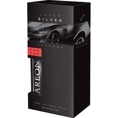 AREON Stříbrný Auto Osvežovač - 50ml Automobilový Parfém AREON Stříbrný Auto Osvežovač - 50ml Automobilový Parfém