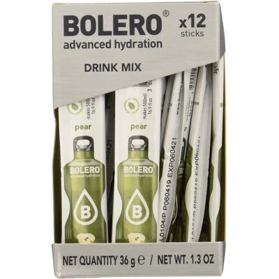 Mix bevanda pera Bolero - Idratante, Senza zucchero, 12 sticks Mix bevanda pera Bolero - Idratante, Senza zucchero, 12 sticks