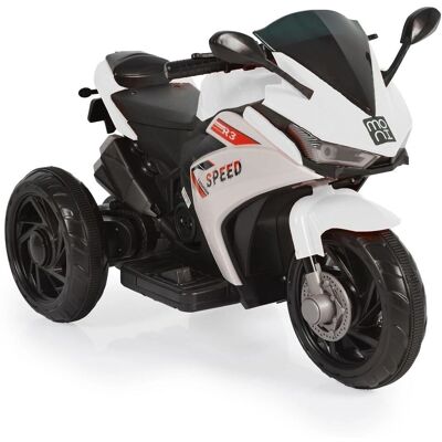 Moni Weiß Hurricane Kinder E-Motorrad - Stabilität, Musik, Rückwärtsgang Moni Weiß Hurricane Kinder E-Motorrad - Stabilität, Musik, Rückwärtsgang
