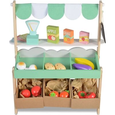 Moni Kids Market Stand 4425 - Holz 50cm Hoch Supermarkt Einkaufsliste Moni Kids Market Stand 4425 - Holz 50cm Hoch Supermarkt Einkaufsliste