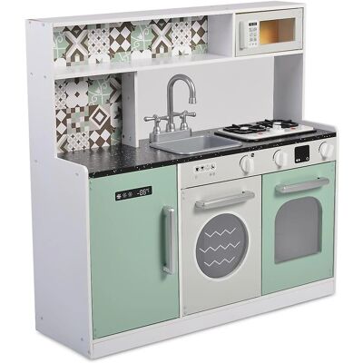 Moni Kinderküche 7257 - Holz, 80 cm hoch, Grün Moni Kinderküche 7257 - Holz, 80 cm hoch, Grün