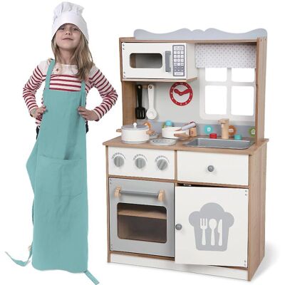 Moni Kinderküche aus Holz - 93,5cm - 14-tlg Moni Kinderküche aus Holz - 93,5cm - 14-tlg