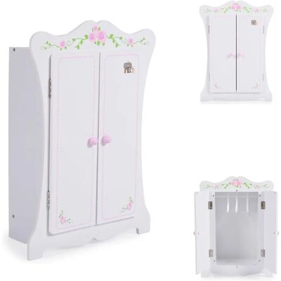 Moni Weiße Puppenschrank – 42,5x22x57cm Spielzeug Aufbewahrung Moni Weiße Puppenschrank – 42,5x22x57cm Spielzeug Aufbewahrung