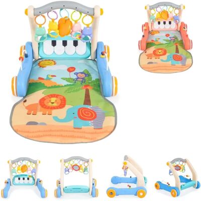 Moni Baby Walker 2 in 1 Piano - Blau - Baby Walker Moni Baby Walker 2 in 1 Piano - Blau - Baby Walker