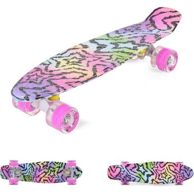 Byox Pink Kids Skateboard Stars 22 Zoll LED - Skateboard Byox Pink Kids Skateboard Stars 22 Zoll LED - Skateboard