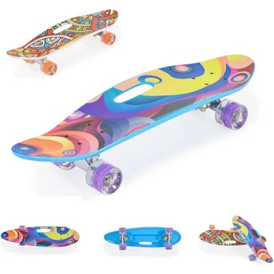 Byox Skateboard 26 Zoll mit Griff PU Leucht Räder - Skateboard Byox Skateboard 26 Zoll mit Griff PU Leucht Räder - Skateboard