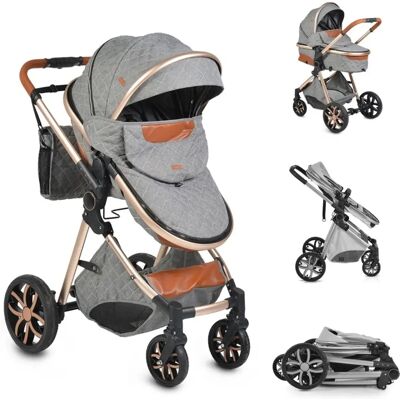 Moni Alma Kinderwagen - Umkehrbarer Sitz, Leicht, Kompakt Moni Alma Kinderwagen - Umkehrbarer Sitz, Leicht, Kompakt