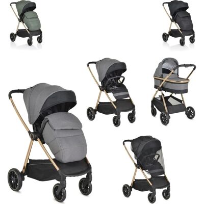 Cangaroo Hydra Kinderwagen - 2-in-1 Babywanne & Sportsitz - Grau Cangaroo Hydra Kinderwagen - 2-in-1 Babywanne & Sportsitz - Grau