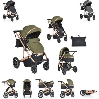 Moni Marke Thira Kinderwagen - 2-in-1 Convertible Grün Moni Marke Thira Kinderwagen - 2-in-1 Convertible Grün
