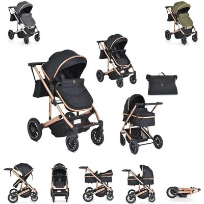 Moni Marke Thira 2-in-1 Kinderwagen - Umbaubare Babywanne & Sportsitz Moni Marke Thira 2-in-1 Kinderwagen - Umbaubare Babywanne & Sportsitz