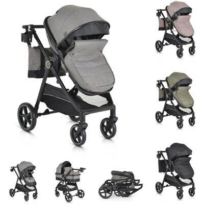 Moni Tokyo 22 kg 2-in-1 Kinderwagen Grau Faltbar Moni Tokyo 22 kg 2-in-1 Kinderwagen Grau Faltbar