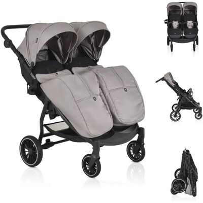 Moni Moni Twingo Silber Zwillingsbuggy - Kinderwagen Moni Moni Twingo Silber Zwillingsbuggy - Kinderwagen