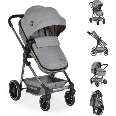 Moni Giselle Grau 2-in-1 Kombikinderwagen - Baby & Kleinkind Transport Moni Giselle Grau 2-in-1 Kombikinderwagen - Baby & Kleinkind Transport