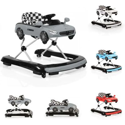 Cangaroo Baby Lauflernhilfe - 2-in-1 Auto-Design, Höhenverstellbares Dashboard, Licht, Grau/Schwarz Cangaroo Baby Lauflernhilfe - 2-in-1 Auto-Design, Höhenverstellbares Dashboard, Licht, Grau/Schwarz