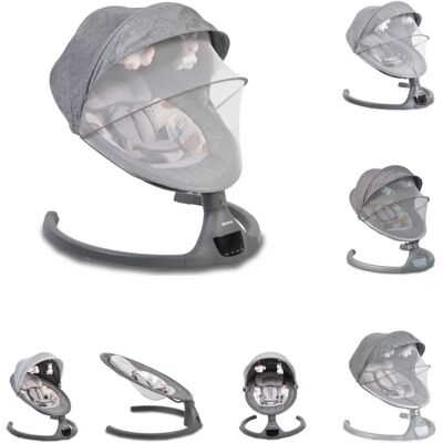 Cangaroo Babywippe iSwing - Musik, Timer, Fernbedienung, Aluminium Cangaroo Babywippe iSwing - Musik, Timer, Fernbedienung, Aluminium