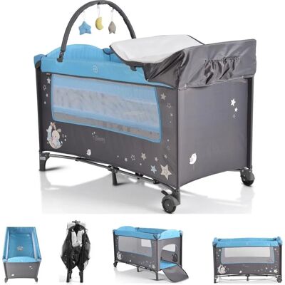 Moni Reisebett Sleepy Rollen - Seiteneingang, Faltmatratze, Spielbogen - Reisebett Moni Reisebett Sleepy Rollen - Seiteneingang, Faltmatratze, Spielbogen - Reisebett