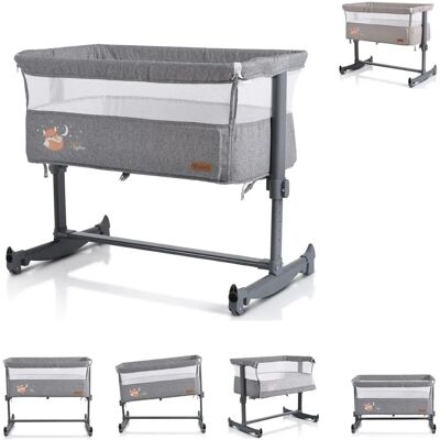 Cangaroo Hellgraues Babybett - Verstellbare Schaukelmatratze Cangaroo Hellgraues Babybett - Verstellbare Schaukelmatratze