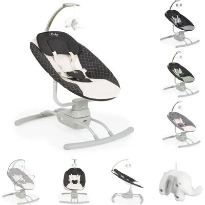 Moni Baby Wippe Elektrisch Rocky - Babywippe mit Musik & Fernbedienung Moni Baby Wippe Elektrisch Rocky - Babywippe mit Musik & Fernbedienung