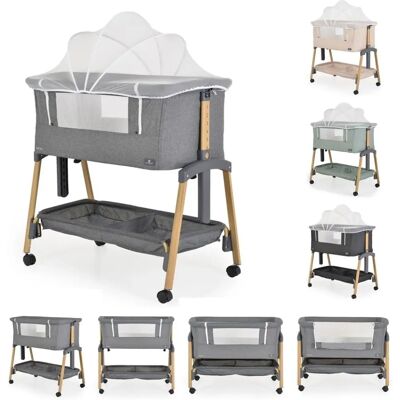 Cangaroo Babybett - Adoro Verstellbares Beistellbett mit Matratze & Moskitonetz Cangaroo Babybett - Adoro Verstellbares Beistellbett mit Matratze & Moskitonetz