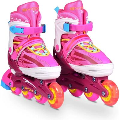 Byox Kinder Inline Skates Trina 3 in 1 - Verstellbare Größe 38-41 Byox Kinder Inline Skates Trina 3 in 1 - Verstellbare Größe 38-41