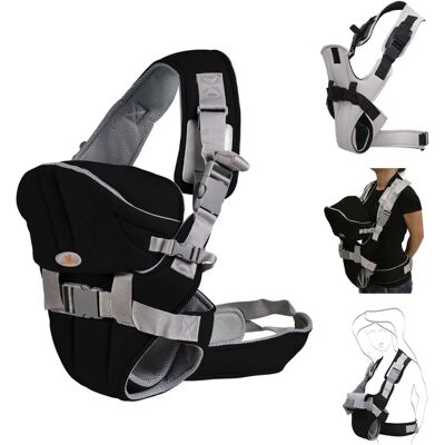 Moni Carry go 2 in 1 Babytrage - Schwarz - 3-12 Monate Moni Carry go 2 in 1 Babytrage - Schwarz - 3-12 Monate