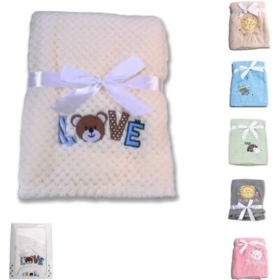 Cangaroo Freya Babydecke - 80x110cm Fleece Weiß Cangaroo Freya Babydecke - 80x110cm Fleece Weiß